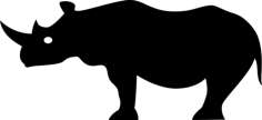 Buffalo Side View Silhouette Editable Svg Line Art, Free Vectors File